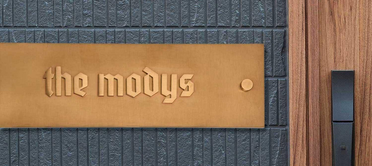 The Mody's - Brass Finish Name Plate