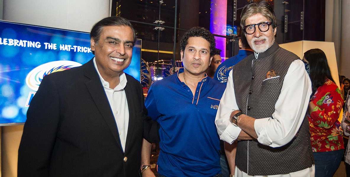 Photo of Mukesh Ambani, Sachin Tendulkar, Amitabh Bachchan
