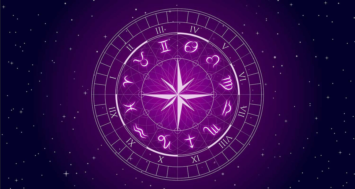 Zodiac wheel on a space background