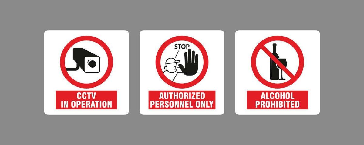Prohibition Signs for the Workplace