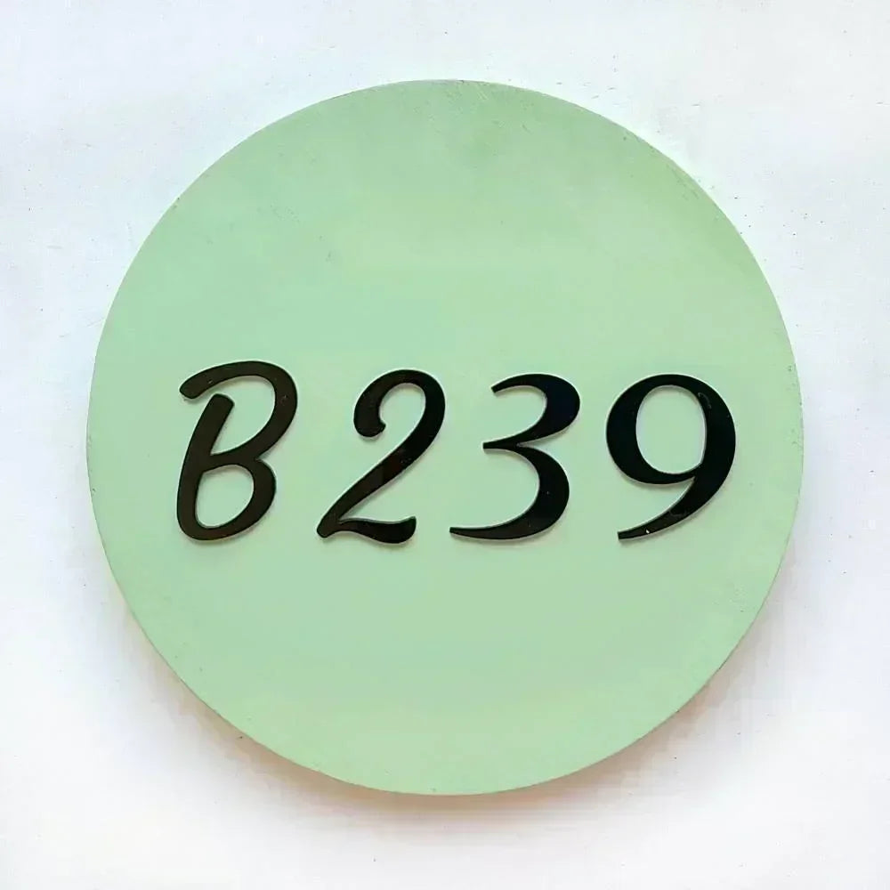 Satin Sage - Modern Minimal House Number Board