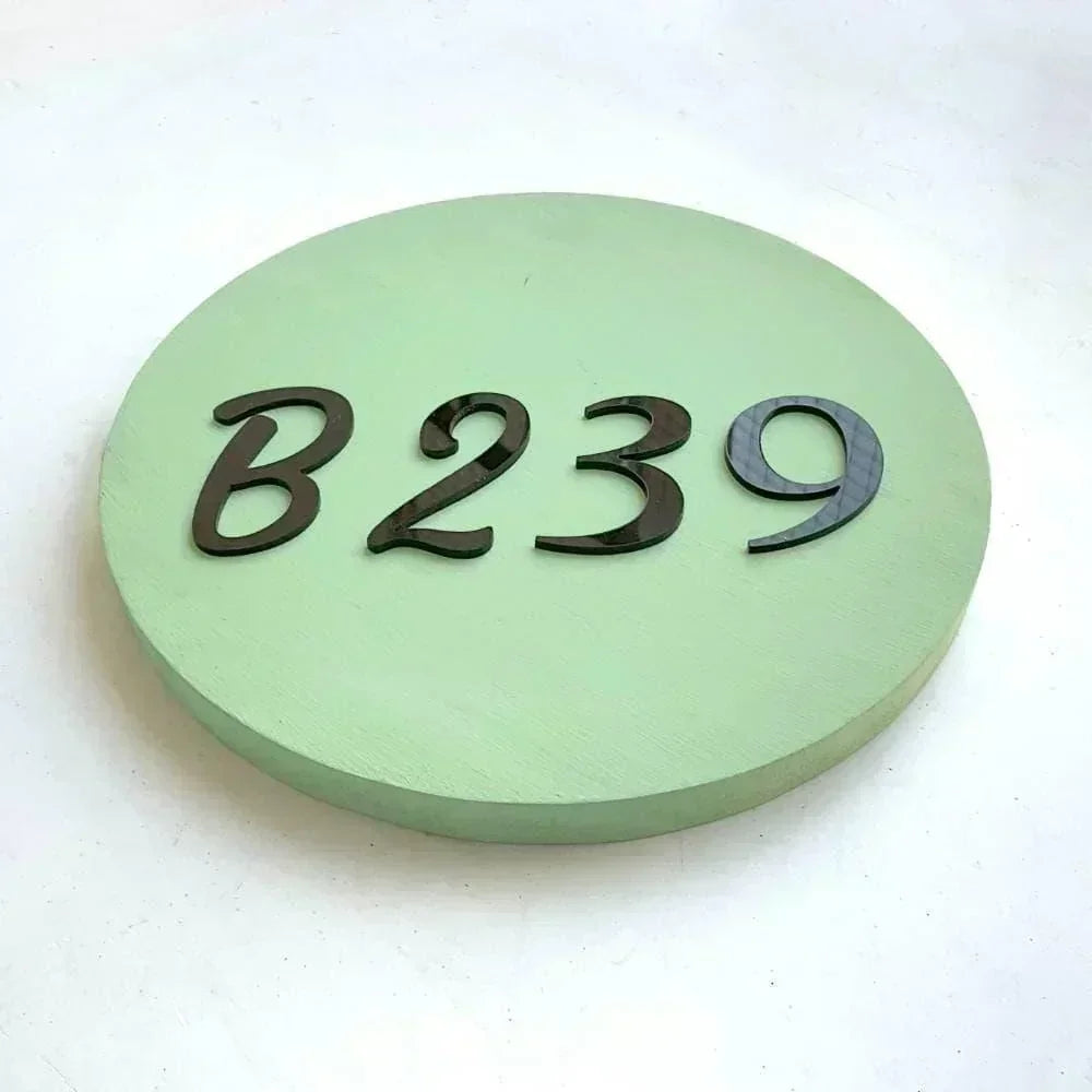 Satin Sage - Modern Minimal House Number Board