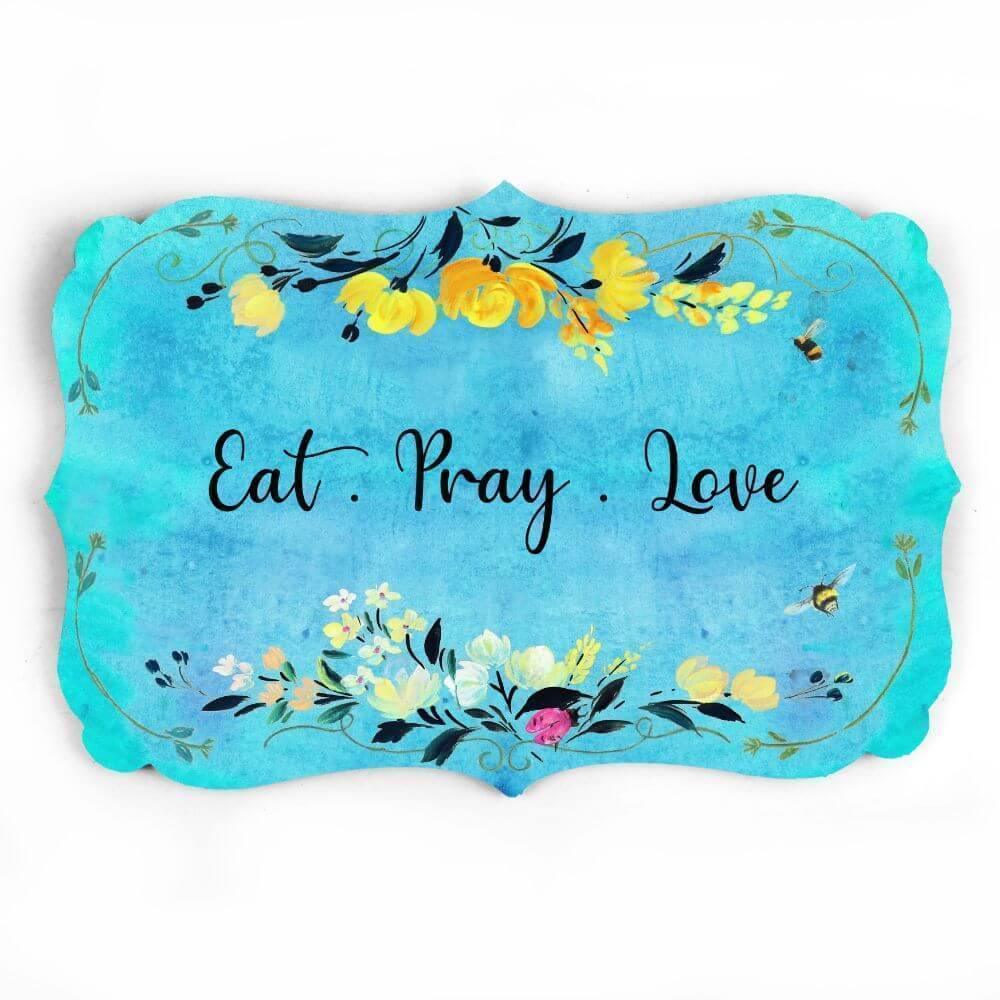 Hand-painted Customized Name Plate - Victorian Yellow Floral