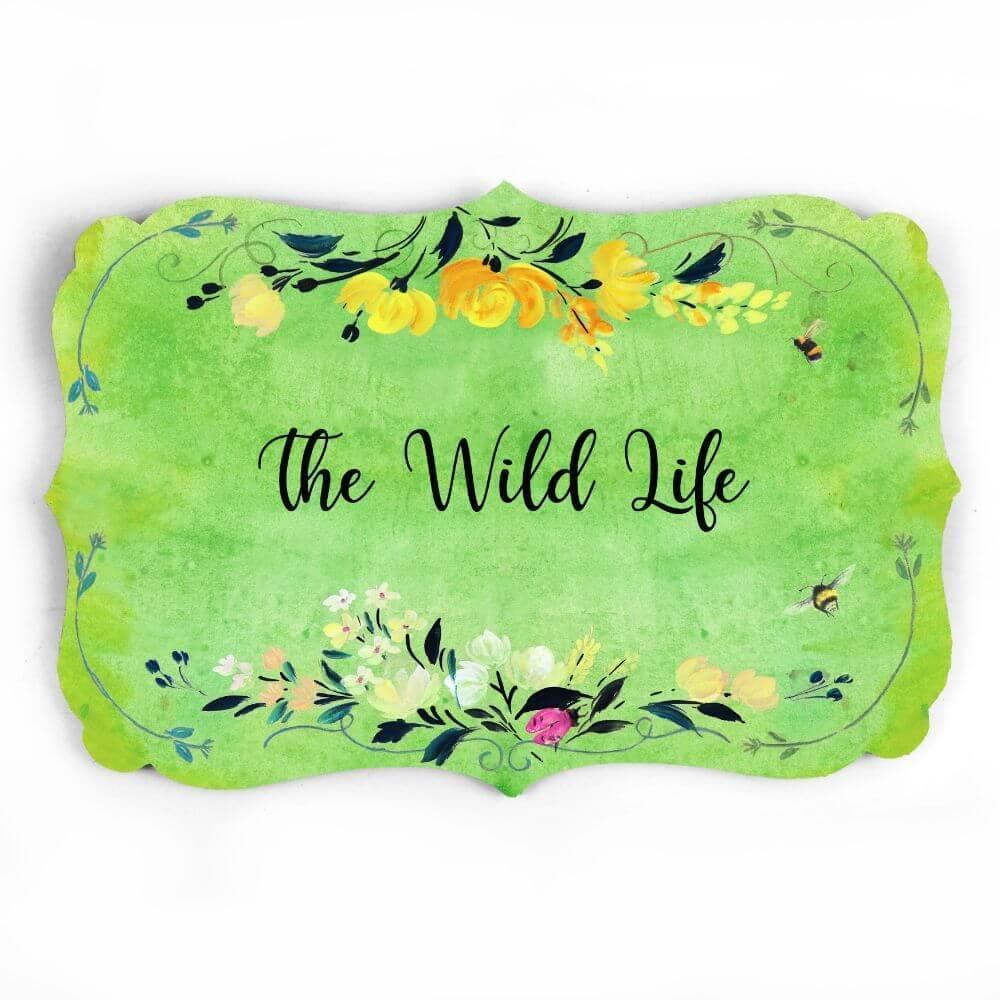 Hand-painted Customized Name Plate - Victorian Yellow Floral