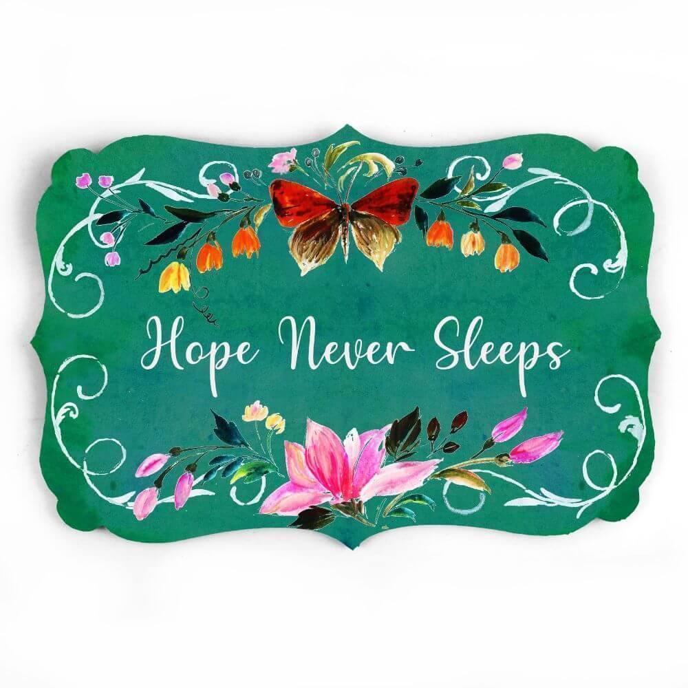 Hand-painted Customized Name Plate - Victorian Butterfly Floral