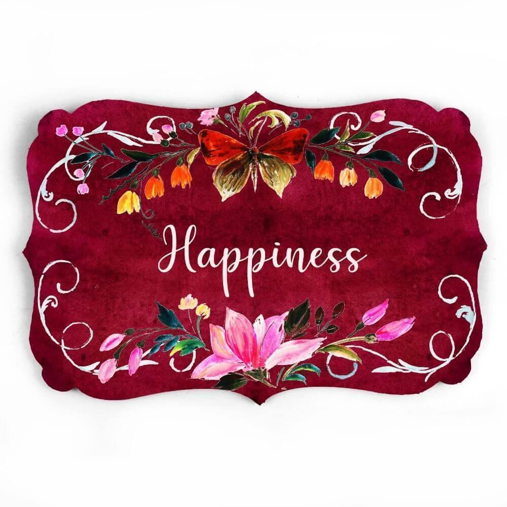 Hand-painted Customized Name Plate - Victorian Butterfly Floral