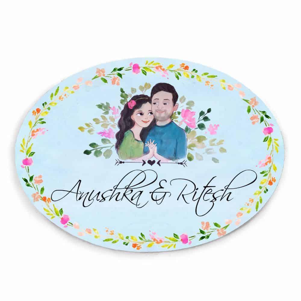 Hand-painted Customized Name Plate - Me and My - Oval