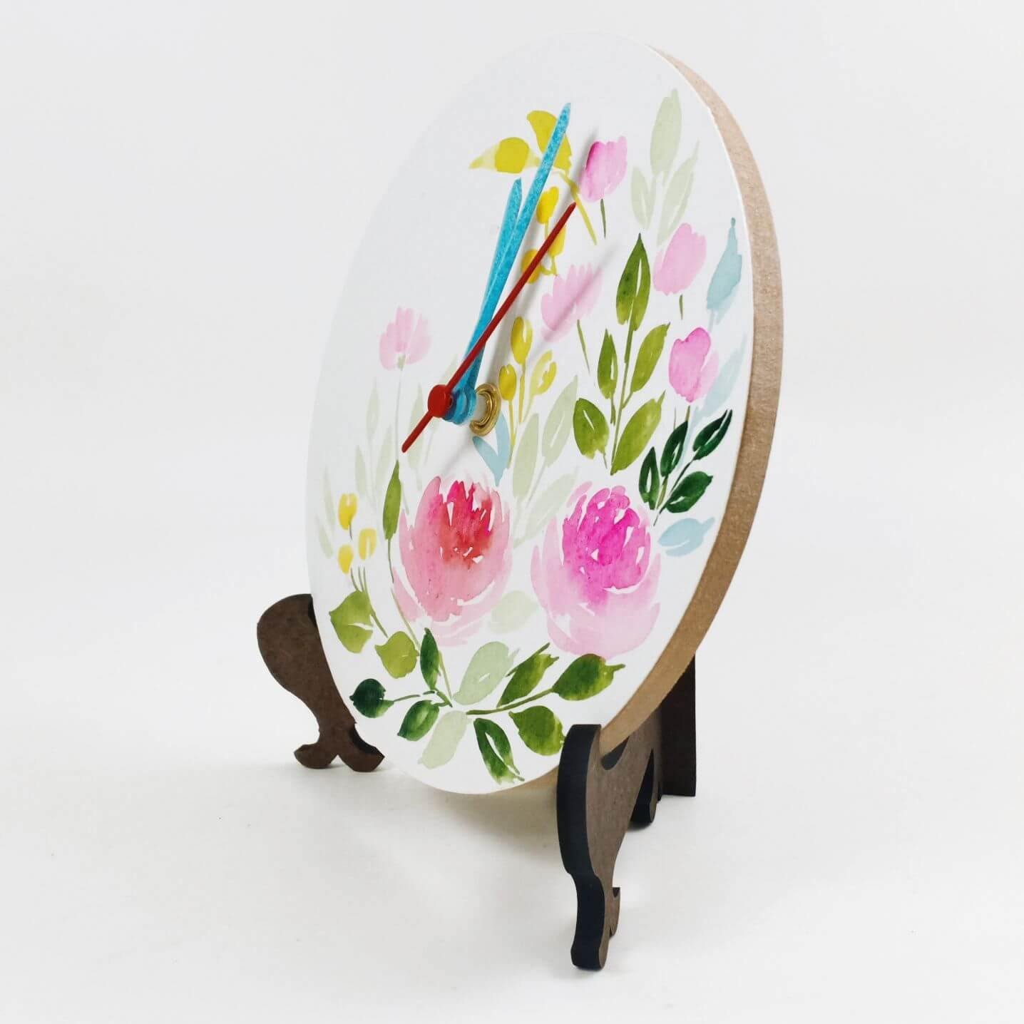 Flower Garden - Hand-painted Table Clock