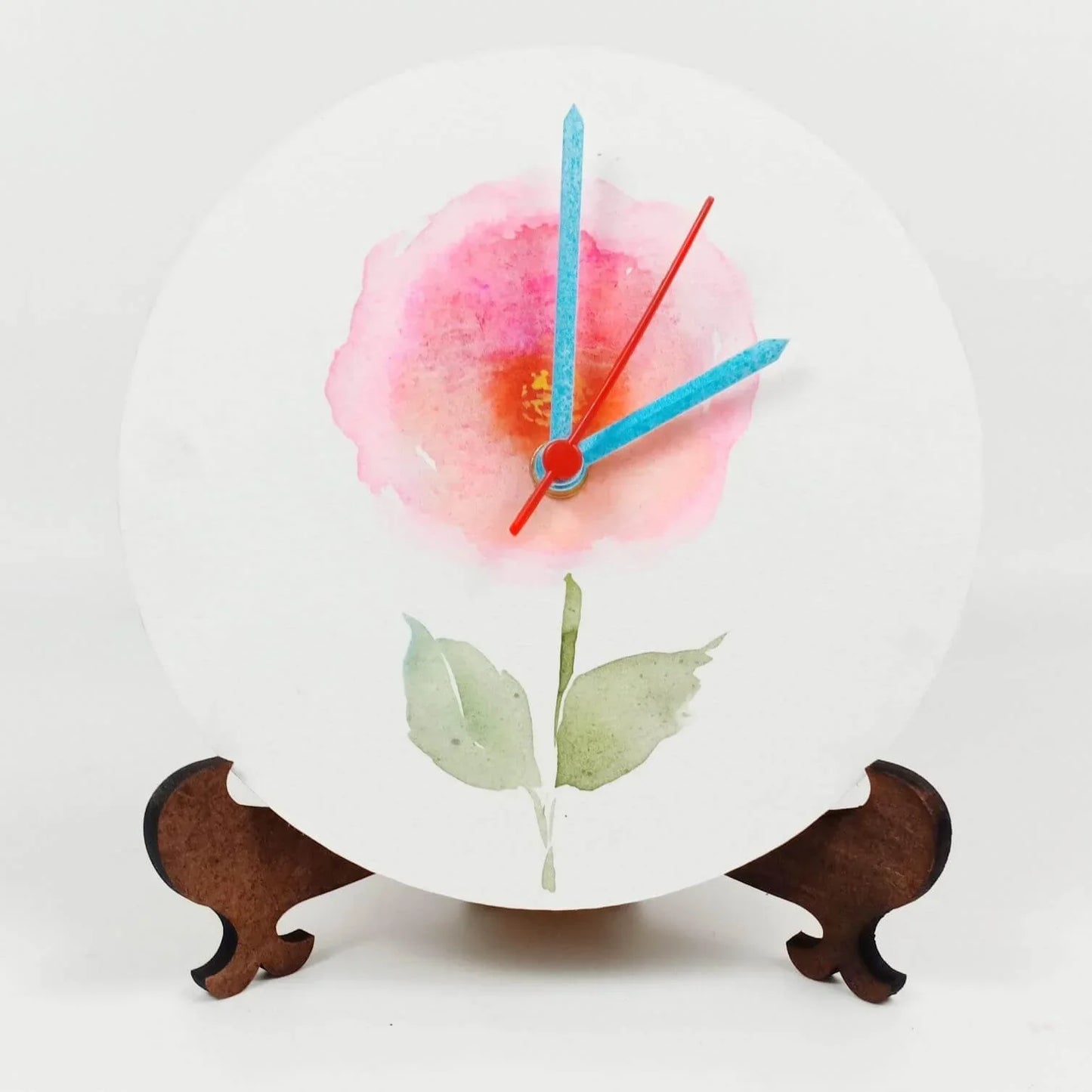 One Flower - Hand-painted Table Clock
