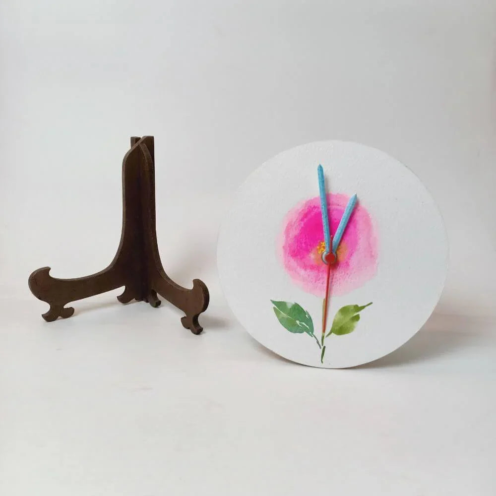 One Flower - Hand-painted Table Clock