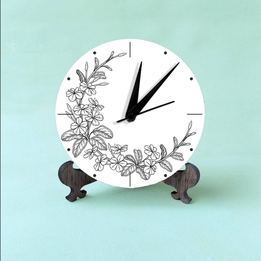 Petal Lines Table Clock
