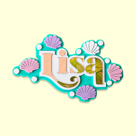 3 Layer Name Plaque - Seashell Smiles
