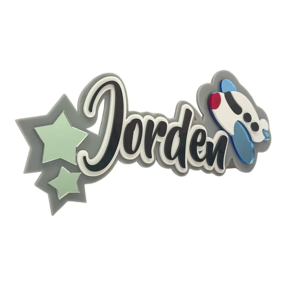 3 Layer Name Plaque - Starry Skies