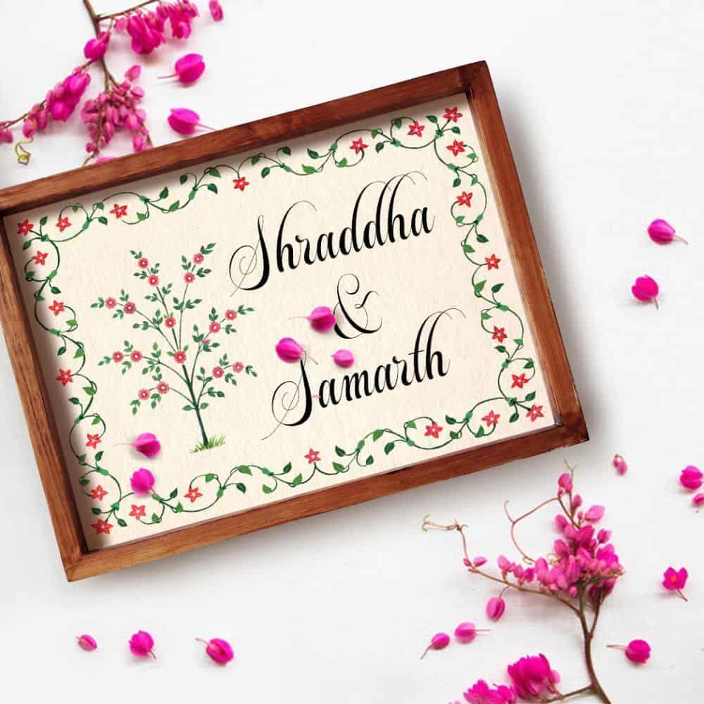 Bahaar - Handcrafted Framed Nameplate