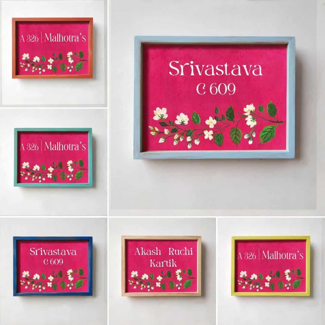 Mogra - Hand-painted Customized Nameplate