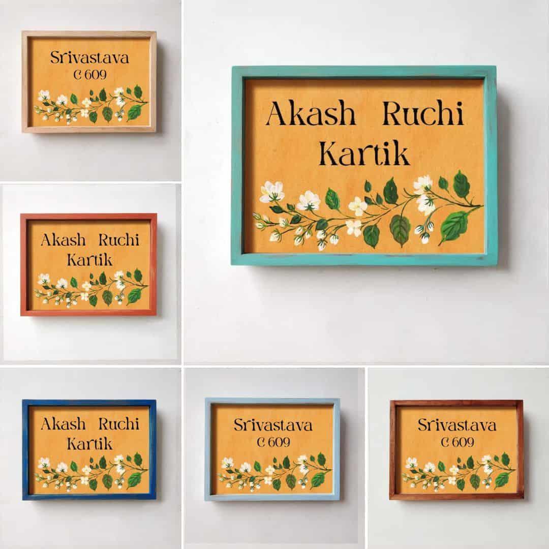 Mogra - Hand-painted Customized Nameplate