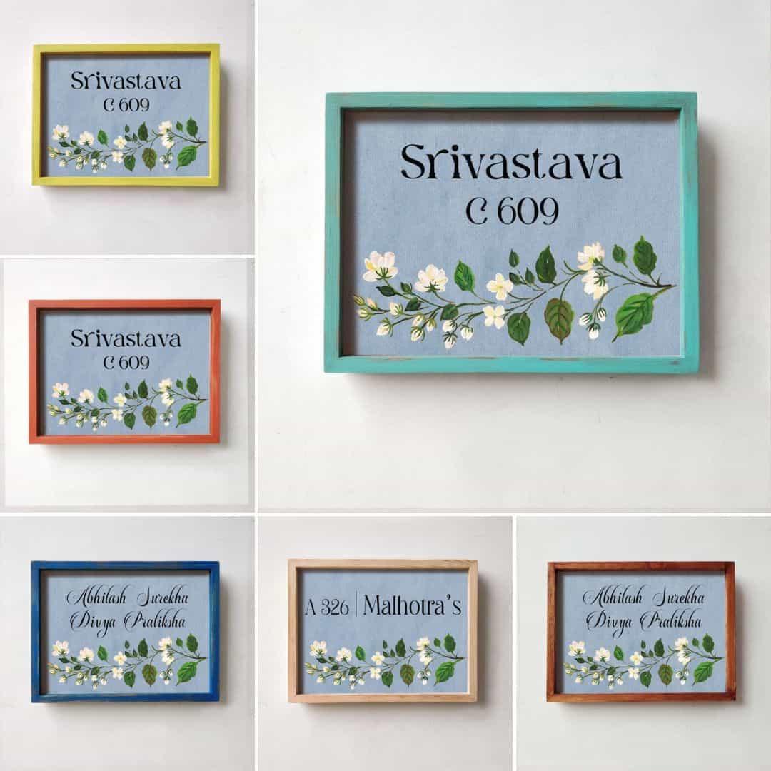 Mogra - Hand-painted Customized Nameplate