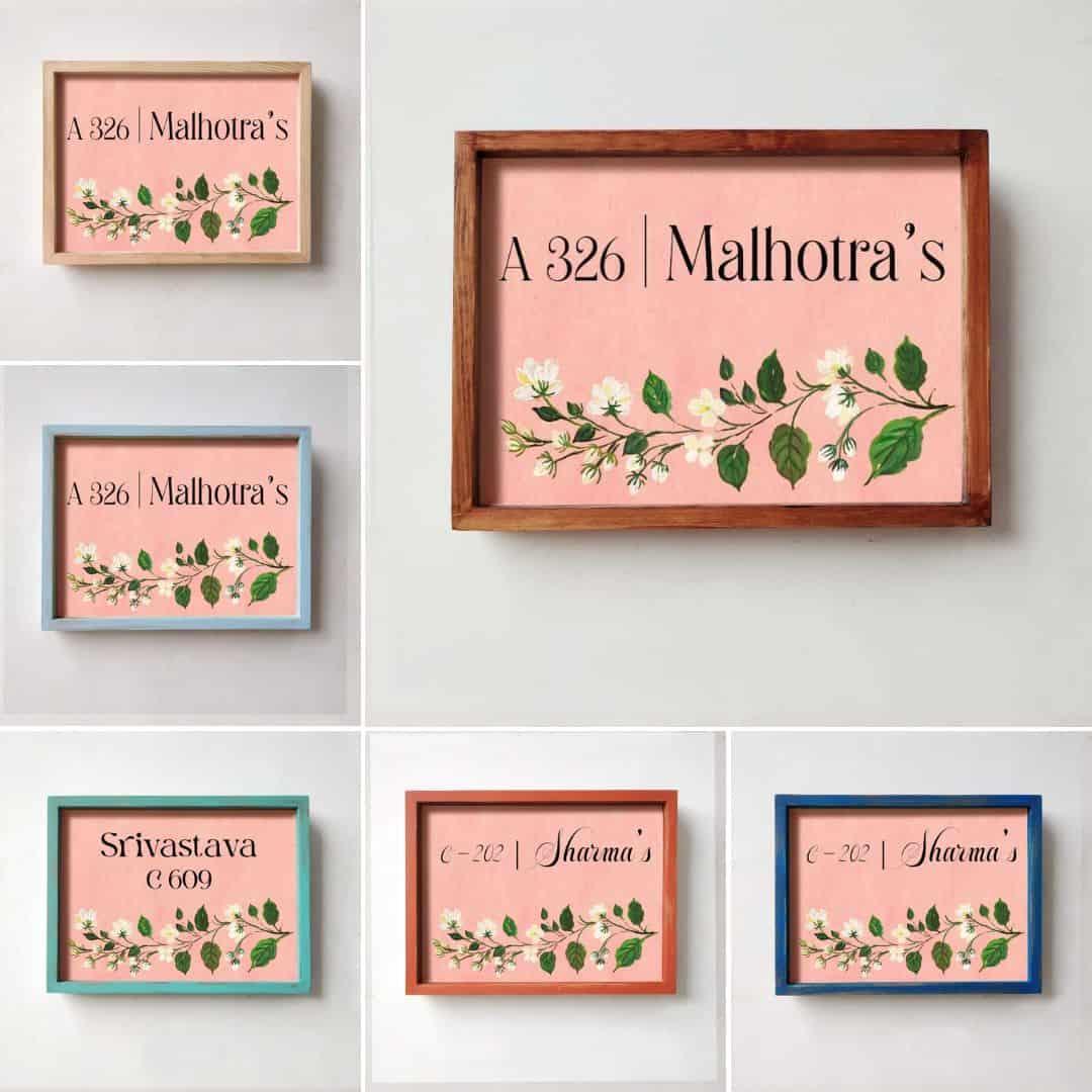Mogra - Hand-painted Customized Nameplate