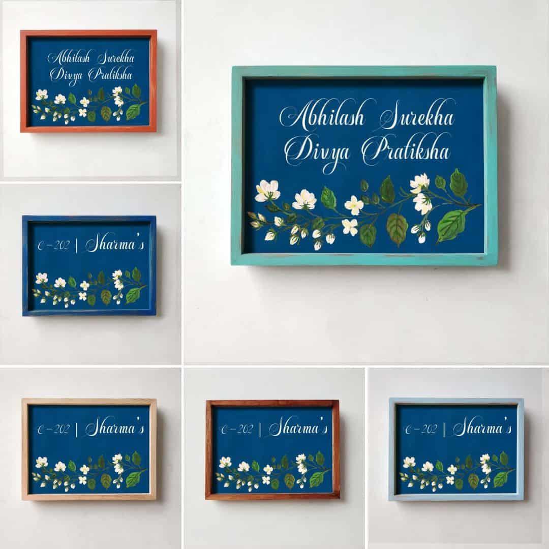 Mogra - Hand-painted Customized Nameplate