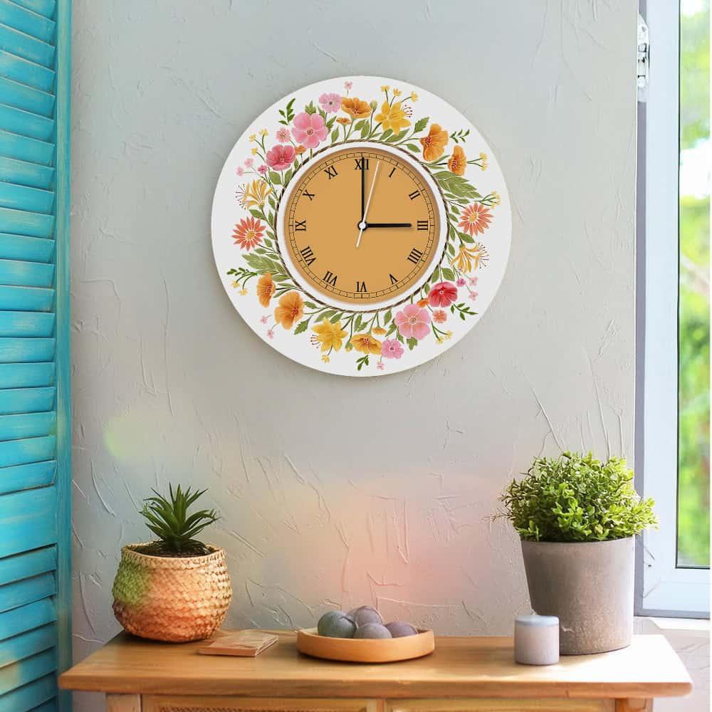 Moments in Bloom β Mustard Floral Clock