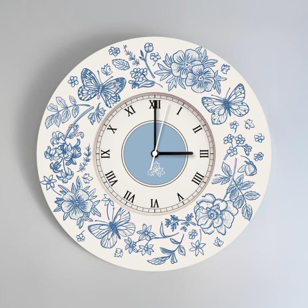 Midnight Botanica β Indigo Hour Wall Clock