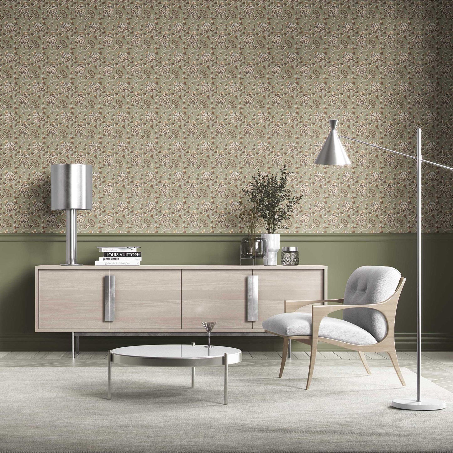 Buti Cascade Wallpaper - Sage Green
