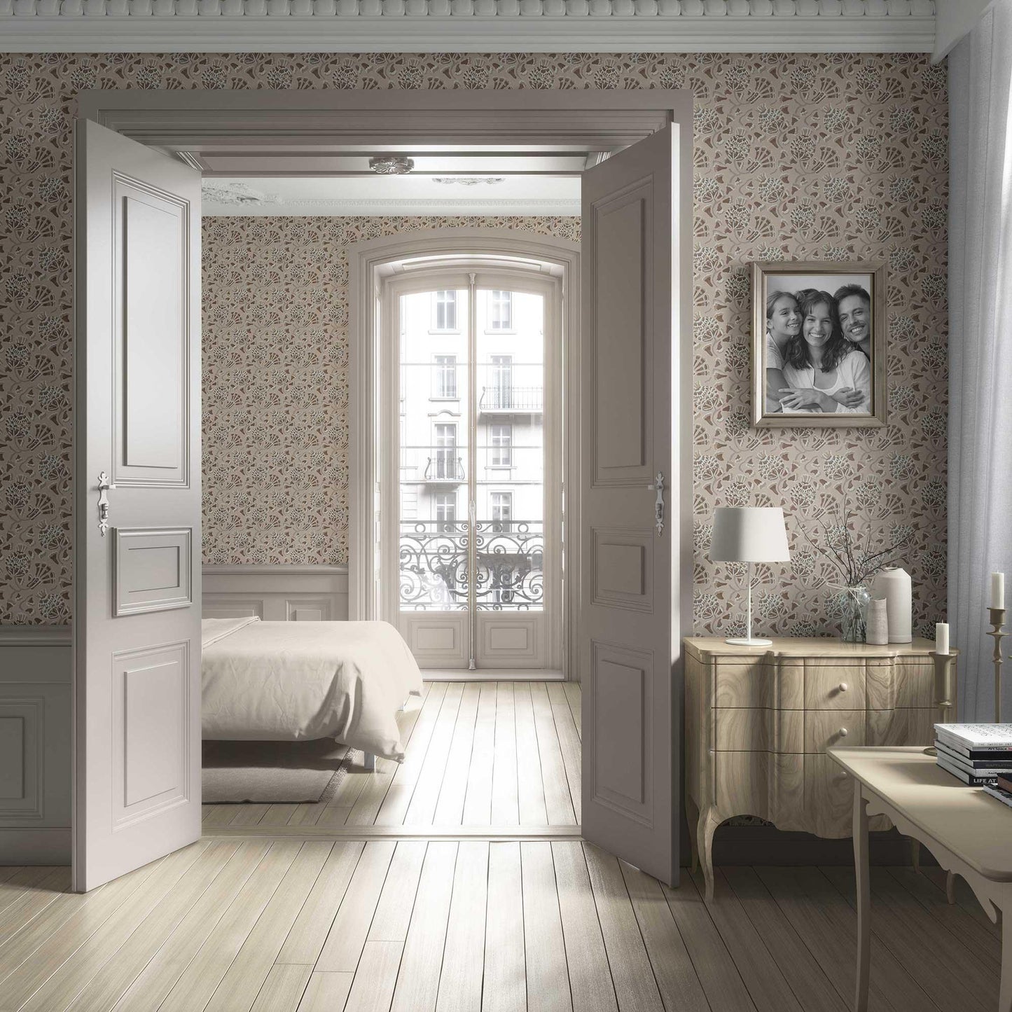 Buti Cascade Wallpaper - Sand Beige