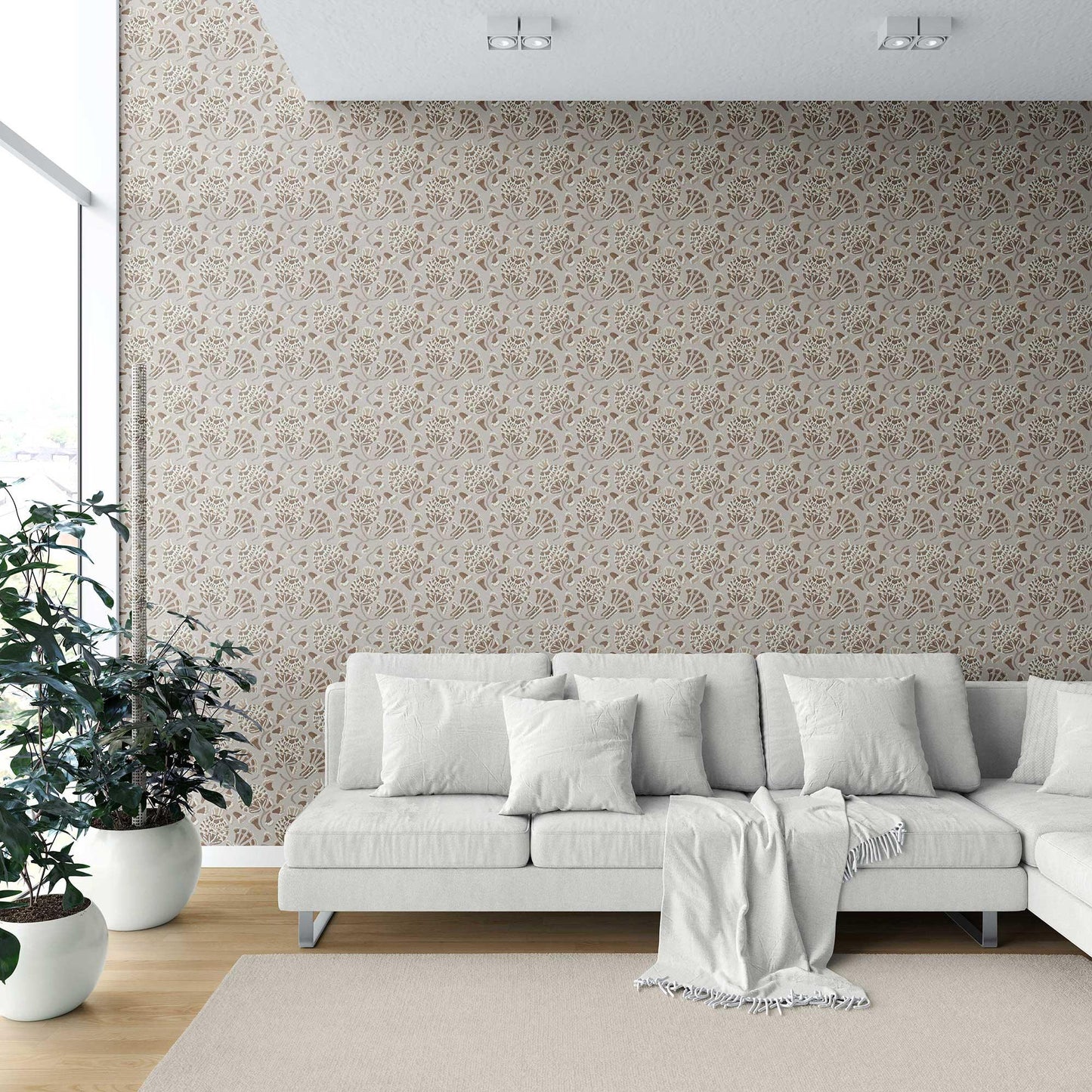 Buti Cascade Wallpaper - Stone Beige