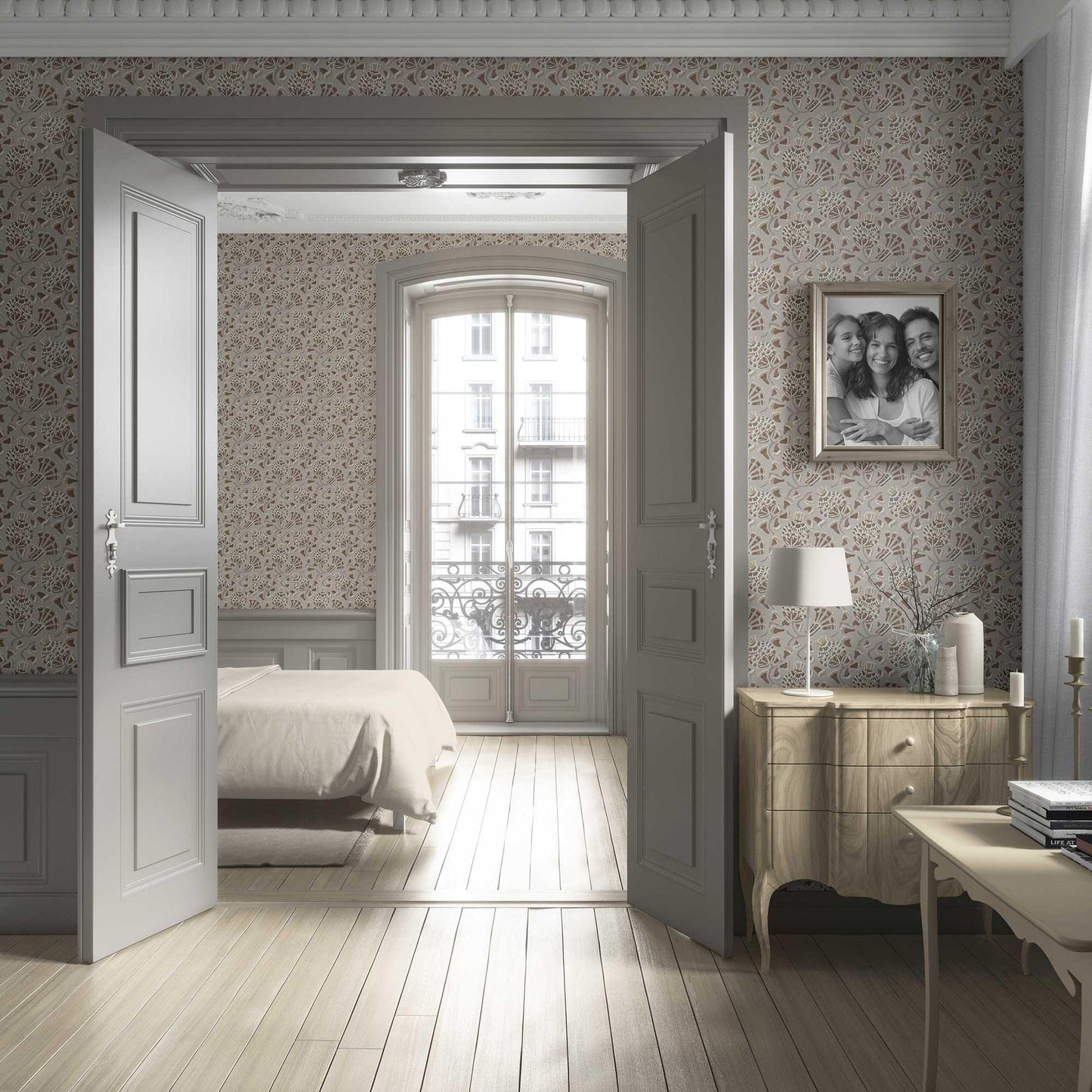 Buti Cascade Wallpaper - Stone Beige