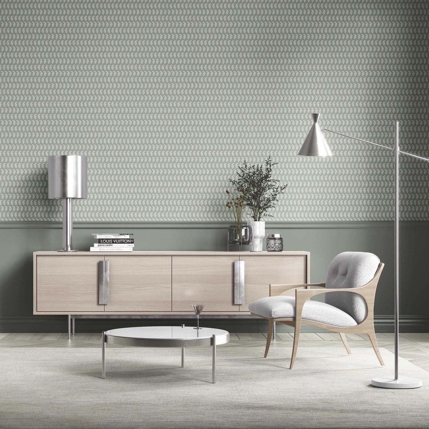 Kairi Trail Wallpaper - Sage Grey