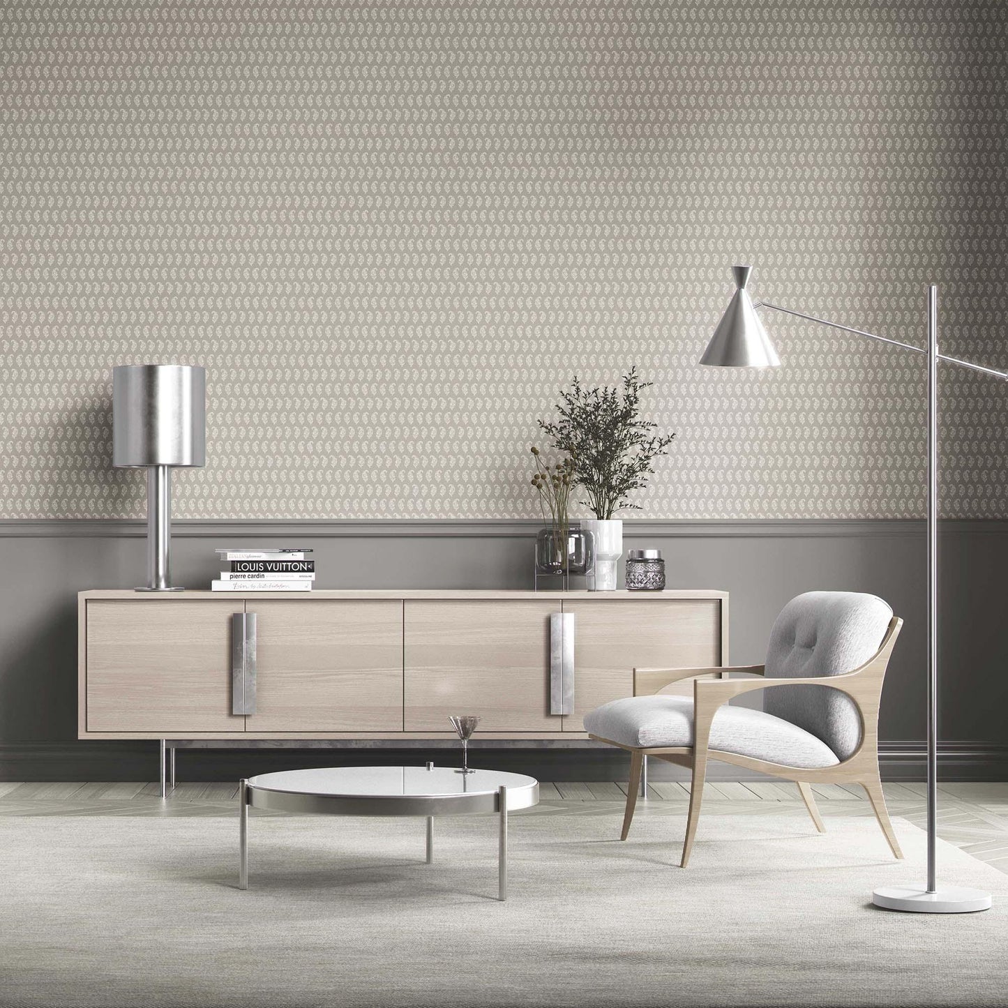 Kairi Trail Wallpaper - Stone Grey