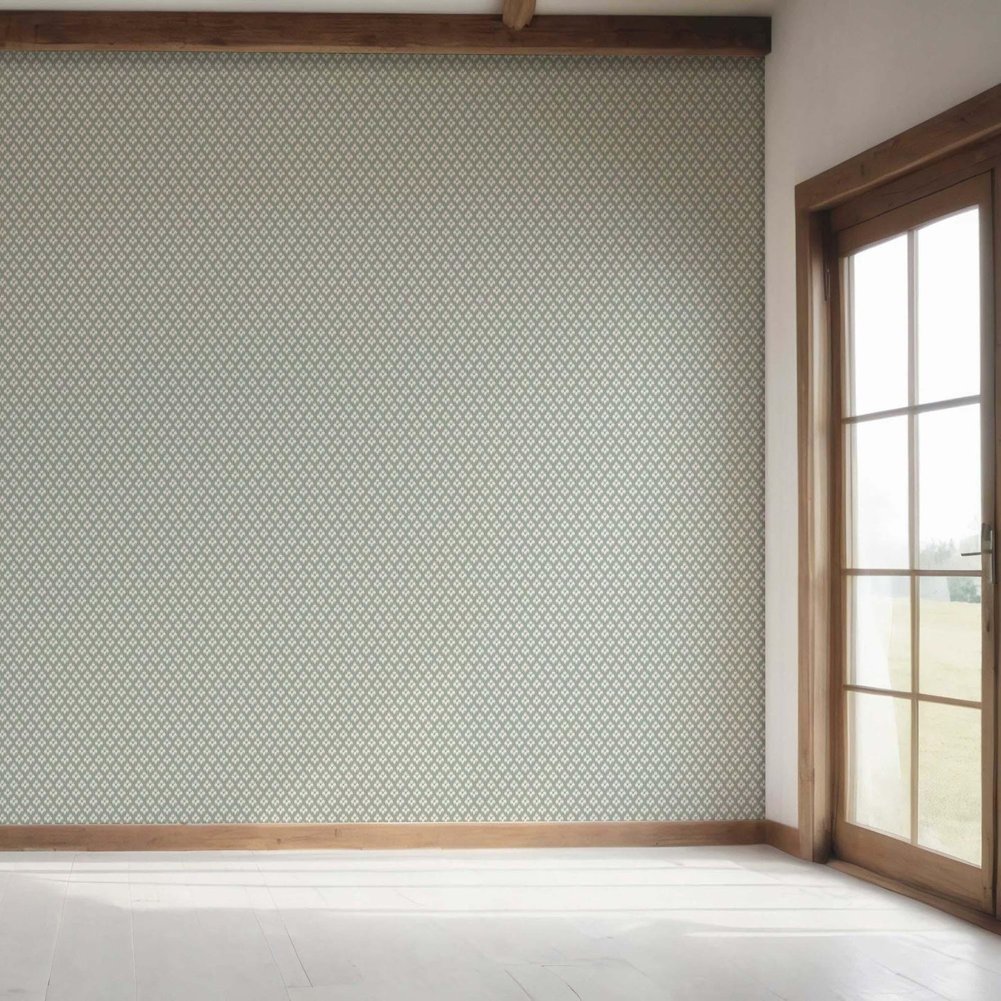 Trellis Bloom Wallpaper - Misty Sage