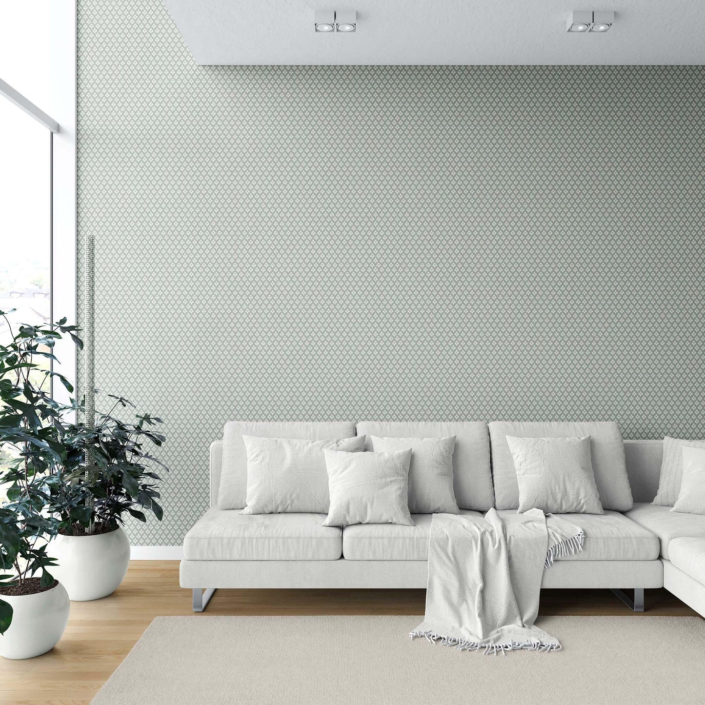 Trellis Bloom Wallpaper - Misty Sage