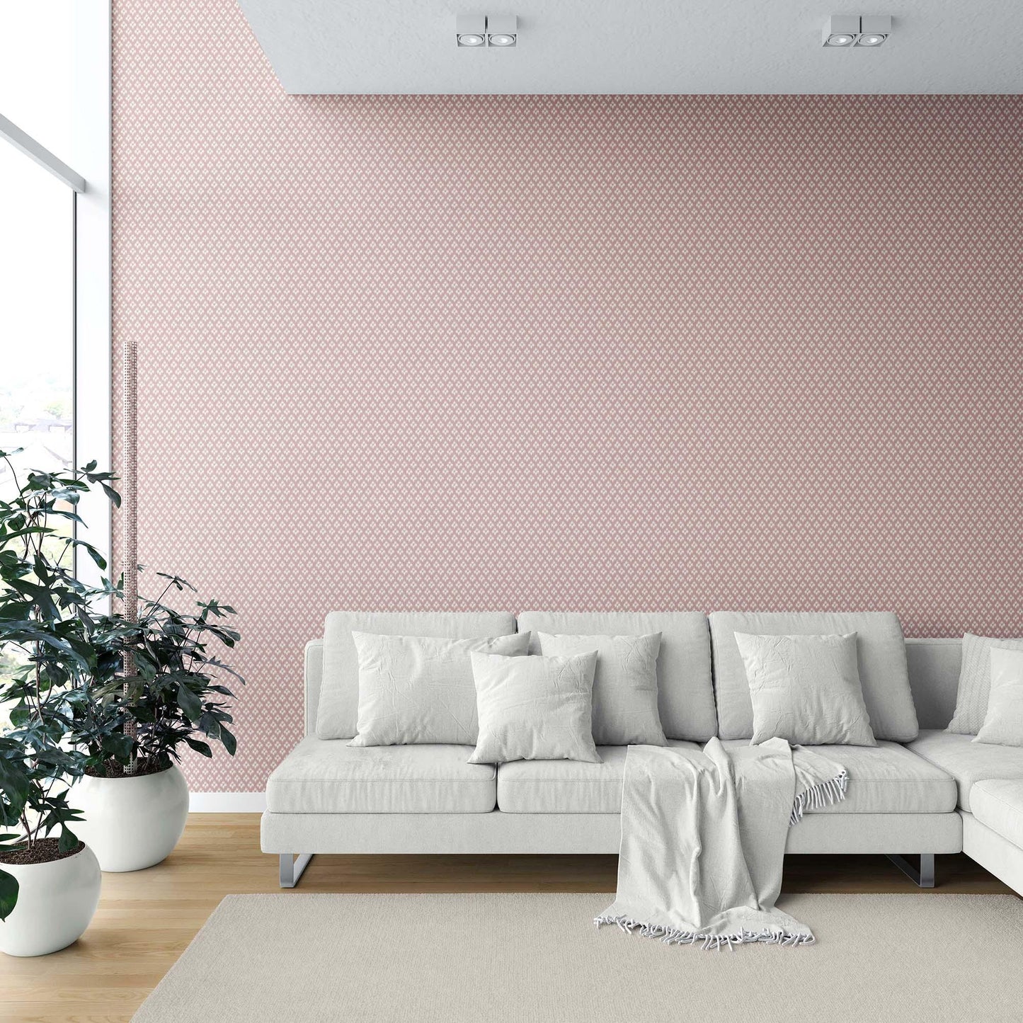Trellis Bloom Wallpaper - Dusk Mauve
