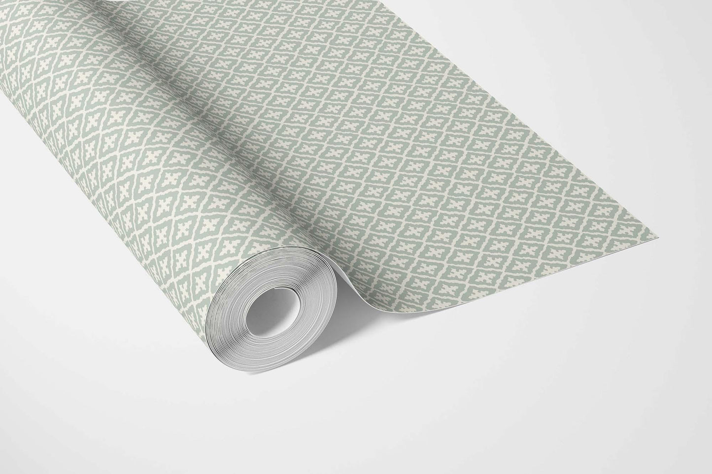 Mughal Grid Wallpaper - Celadon Lattice