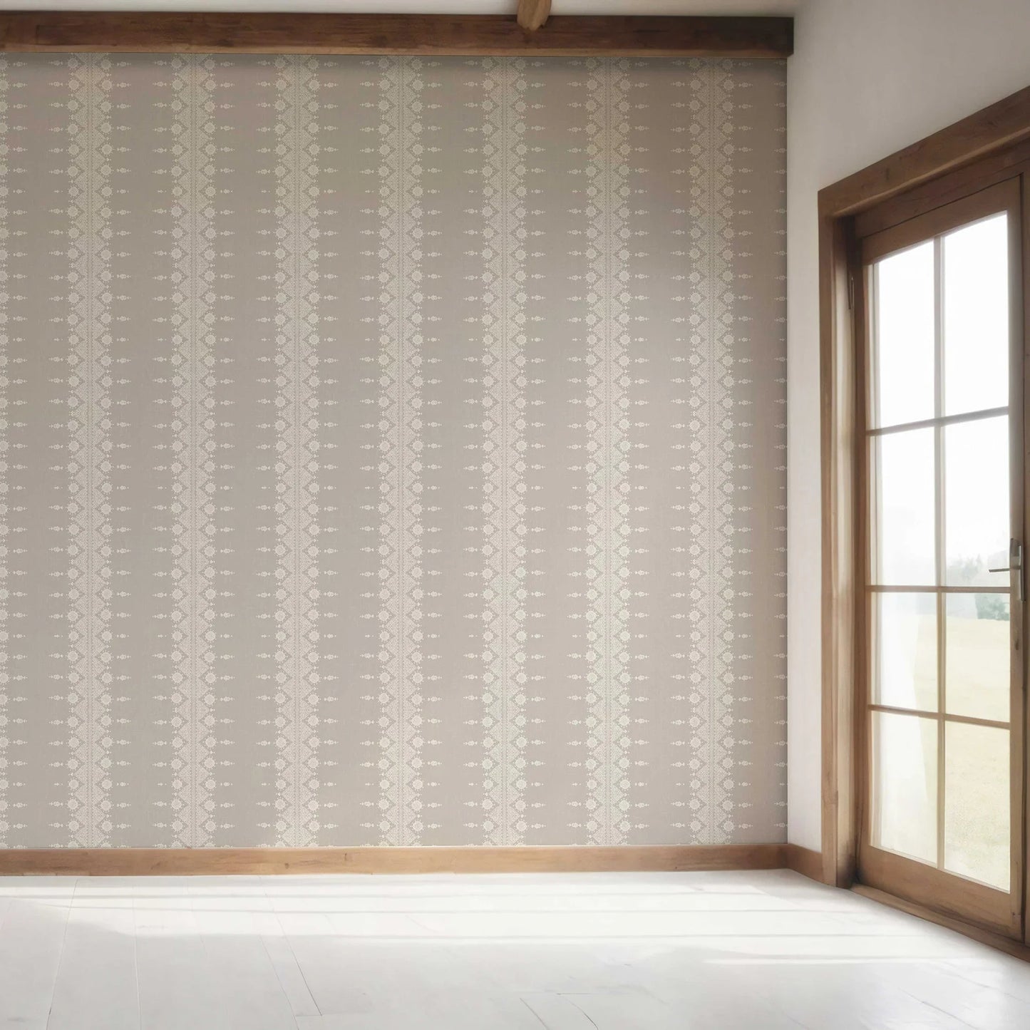 Zari Lineage Wallpaper - Misty Taupe