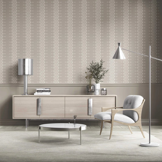 Zari Lineage Wallpaper - Misty Taupe