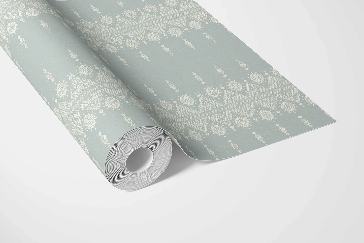 Zari Lineage Wallpaper - Celadon Mist