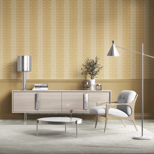 Zari Lineage Wallpaper - Ochre Bloom