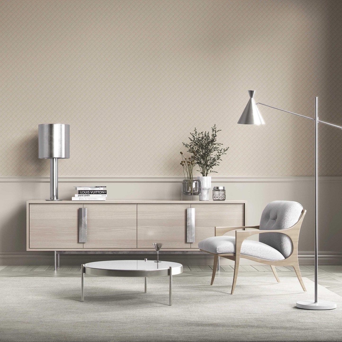 Jaali Echo Wallpaper - Sand Lattice