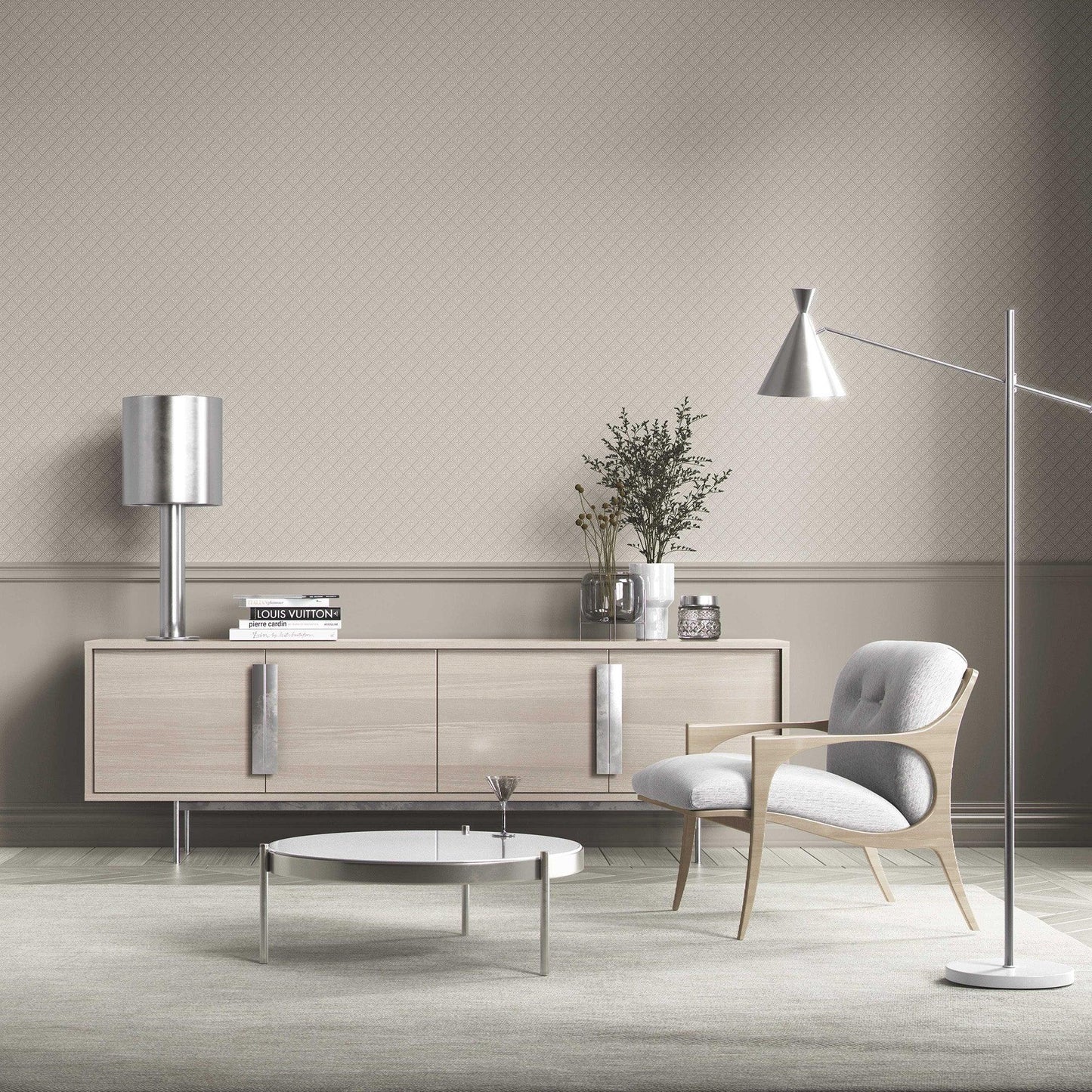 Jaali Echo Wallpaper - Taupe Tranquil