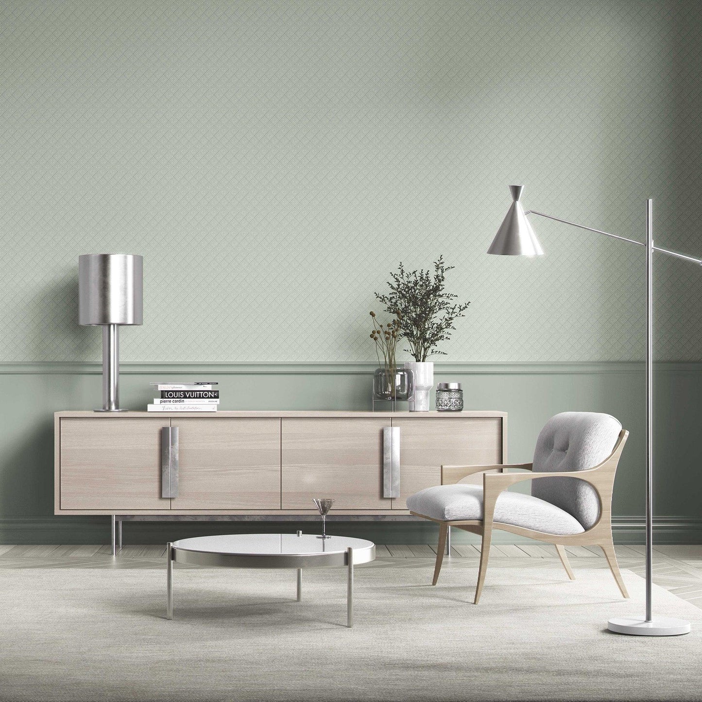 Jaali Echo Wallpaper - Moss Mint