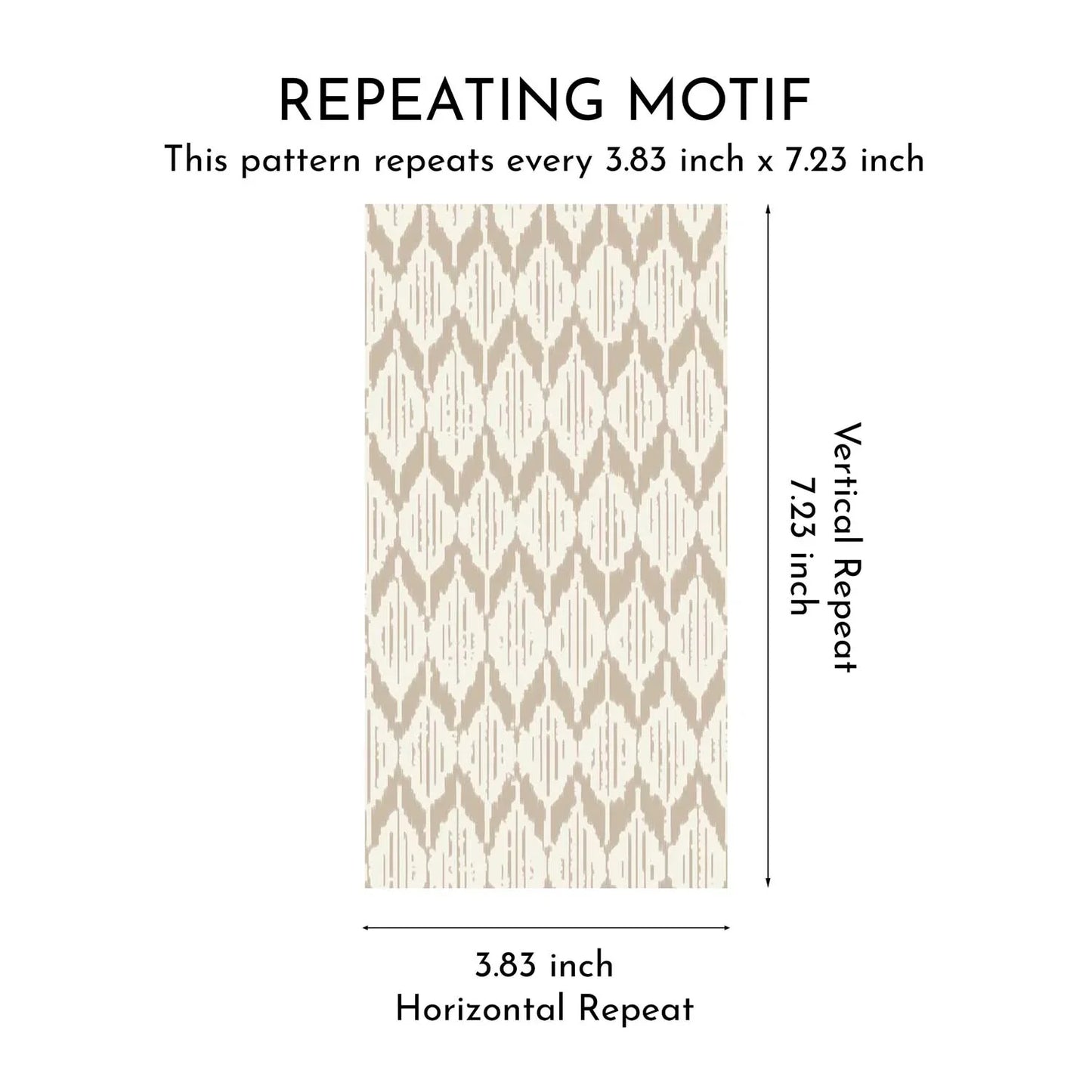 Ikat Reverie Wallpaper - Apricot Cream