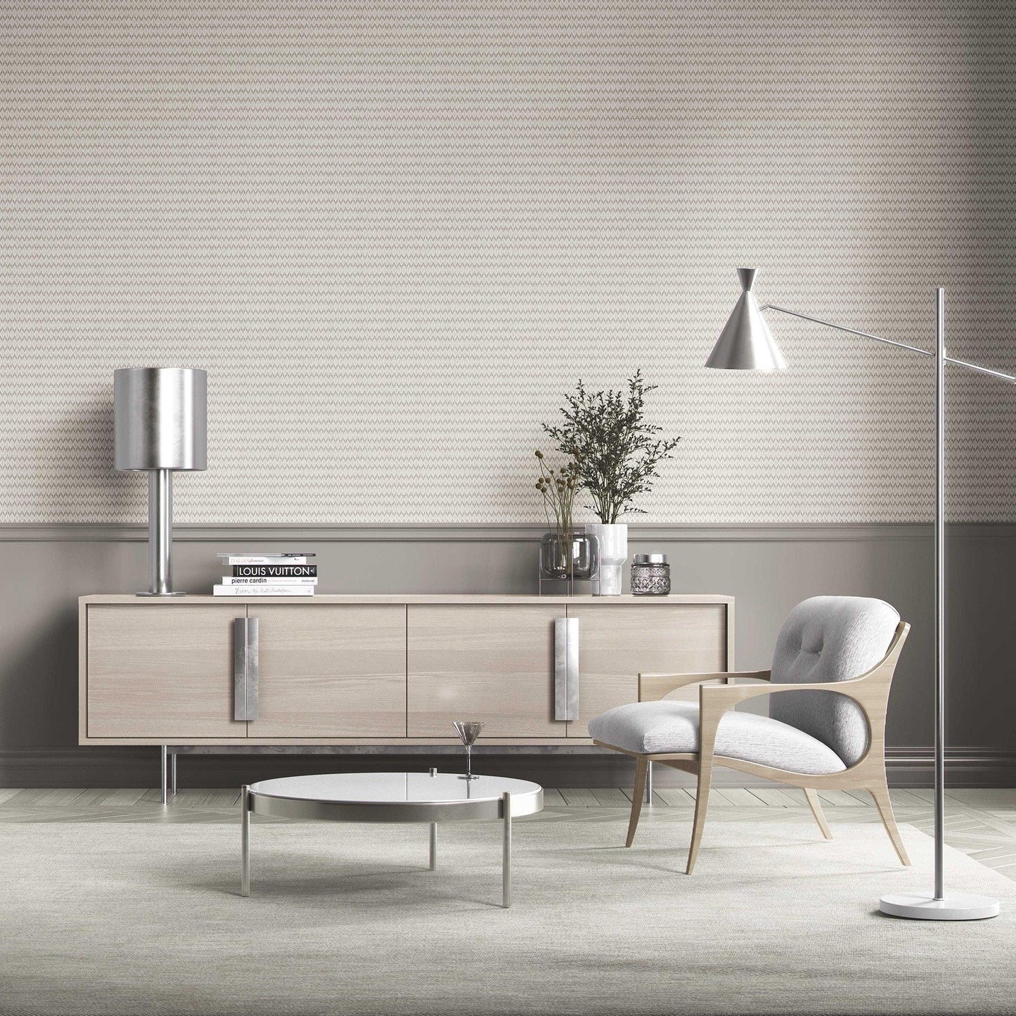 Ikat Reverie Wallpaper - Driftwood Grey