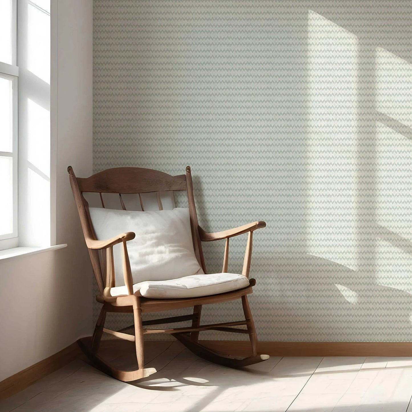 Ikat Reverie Wallpaper - Sage Mirage