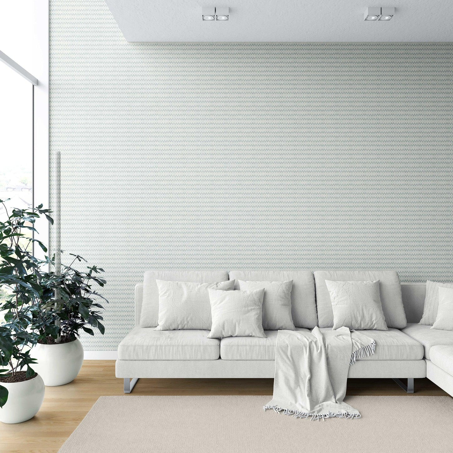 Ikat Reverie Wallpaper - Seafoam Whisper