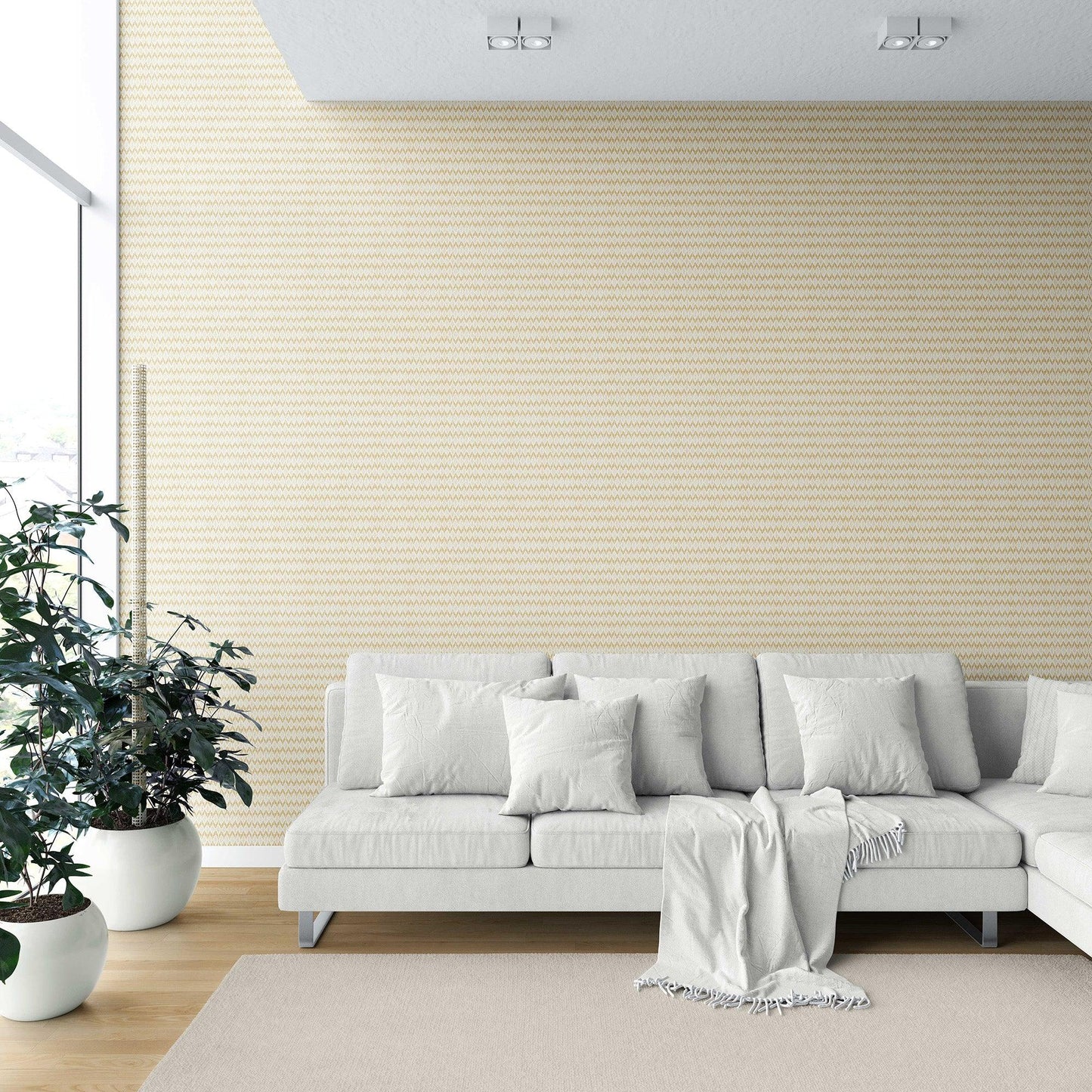 Ikat Reverie Wallpaper - Golden Husk
