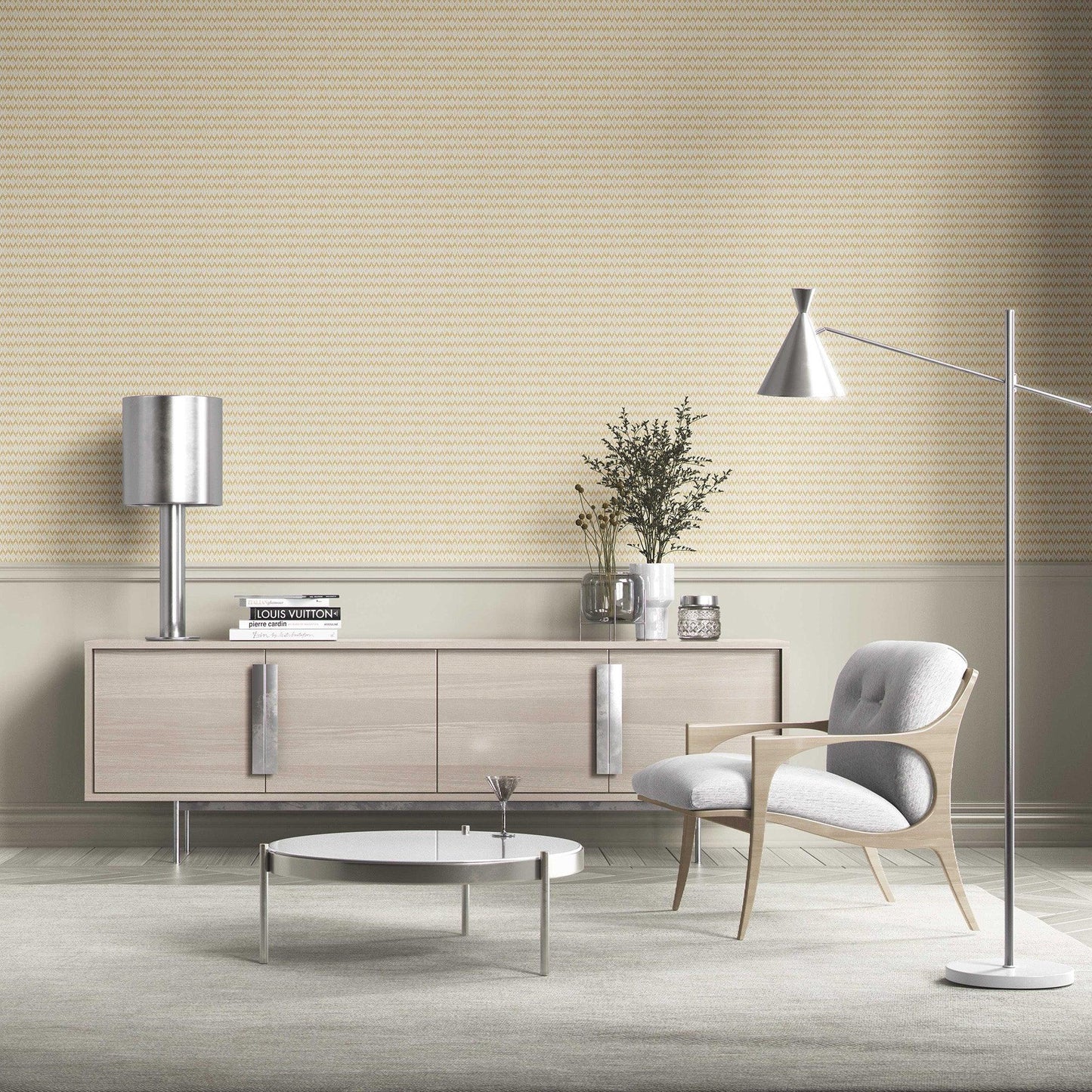 Ikat Reverie Wallpaper - Golden Husk