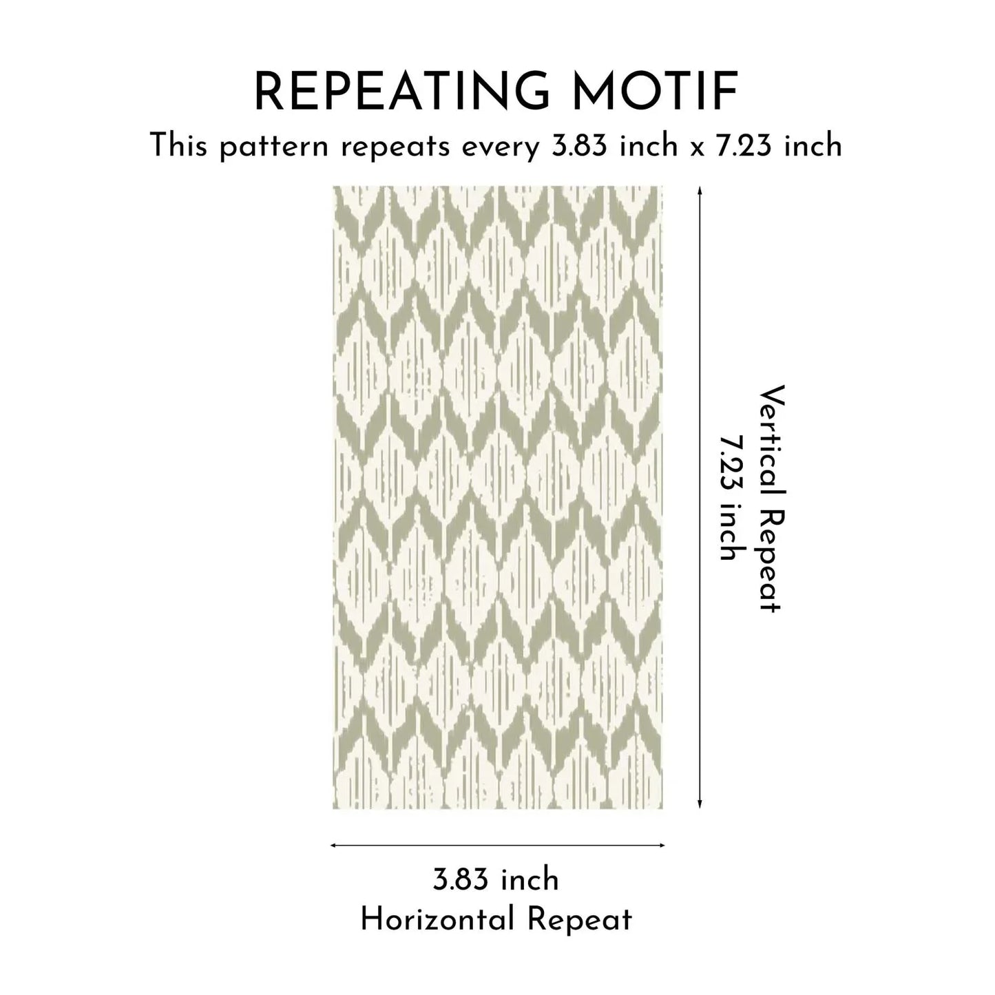 Ikat Reverie Wallpaper - Mossed Ivory