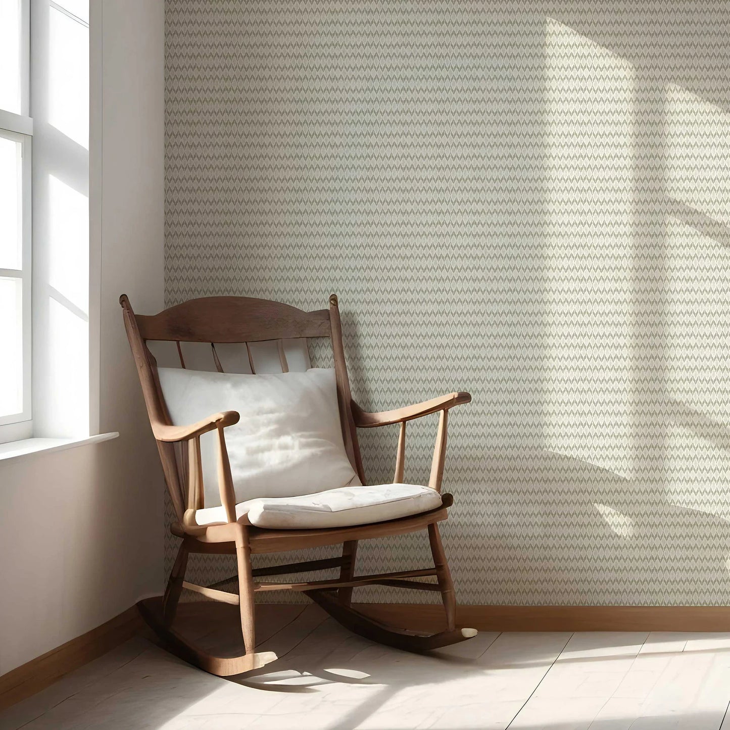 Ikat Reverie Wallpaper - Mossed Ivory